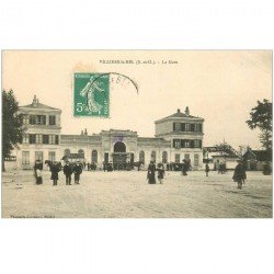 carte postale ancienne 95 VILLIERS LE BEL. La Gare