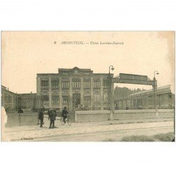 carte postale ancienne K. 95 ARGENTEUIL. Usines Lorraine-Dietrich. Blancs sur les bords... 1918