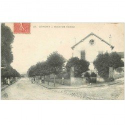 carte postale ancienne K. 95 DOMONT. Boulevard Glandaz animé 1907