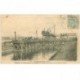 carte postale ancienne 95 ARGENTEUIL.Charbon Usine des Eaux Ville de Paris 1905 attelages grues et vagonnets