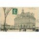 carte postale ancienne 94 IVRY SUR SEINE. L'Hôtel de Ville et Kiosque à Musique 1909