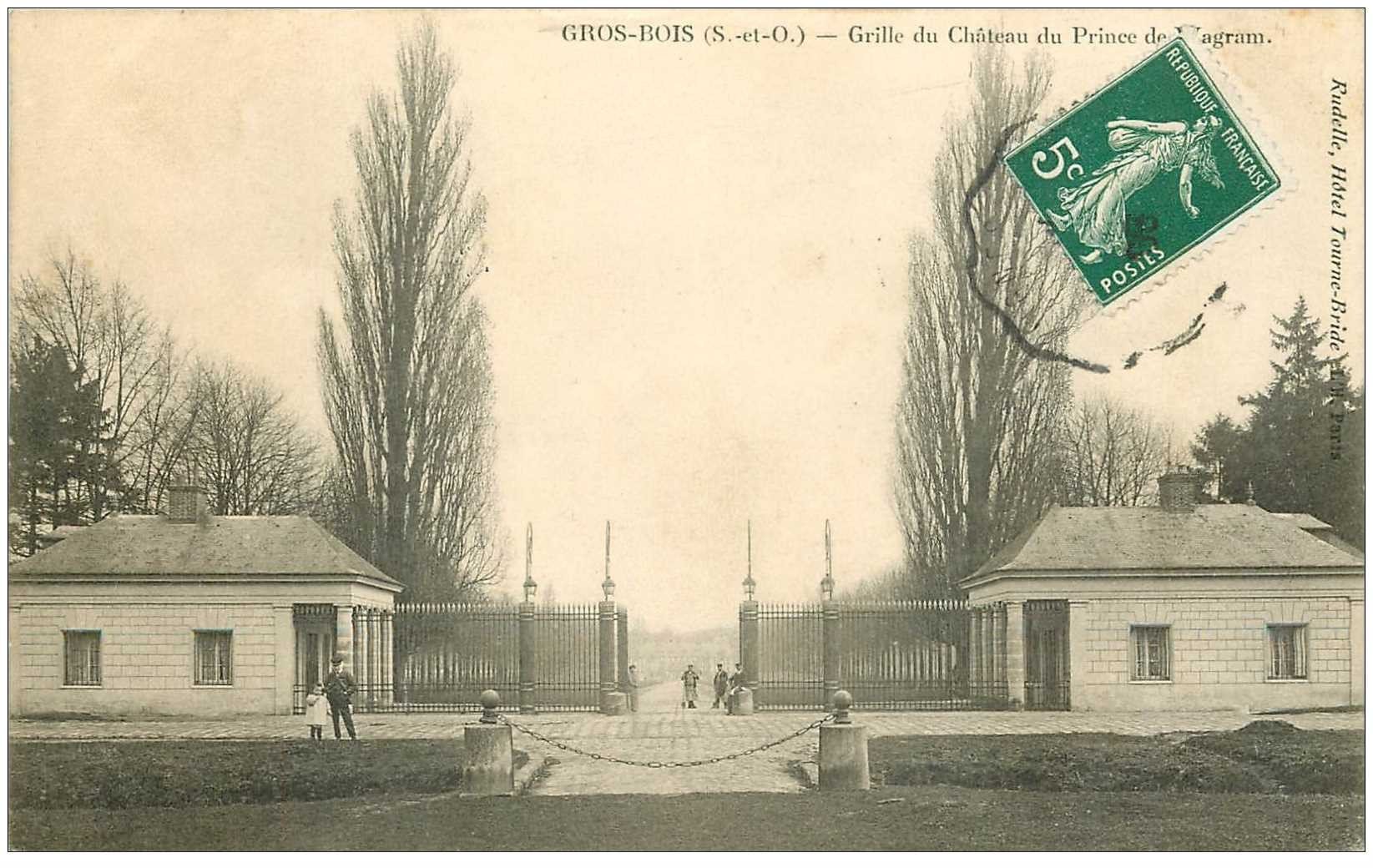 carte postale ancienne 94 GROS BOIS. Boissy Saint Léger. Grille Château Prince de Wagram vers 1908