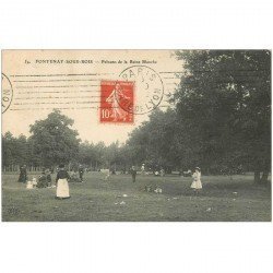 carte postale ancienne 94 FONTENAY SOUS BOIS. Pelouse de la Reine Blanche 1911