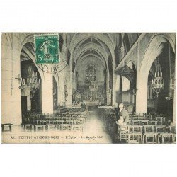 carte postale ancienne 94 FONTENAY SOUS BOIS. Grande Nef de l'Eglise animation 1911