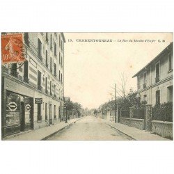 carte postale ancienne 94 CRETEIL. Rue du Moulin d'Enfer magasin Les Grands Economes Parisiens 1916