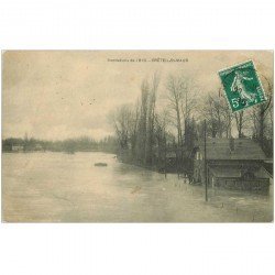 carte postale ancienne 94 CRETEIL SAINT MAUR. Inondations de 1910