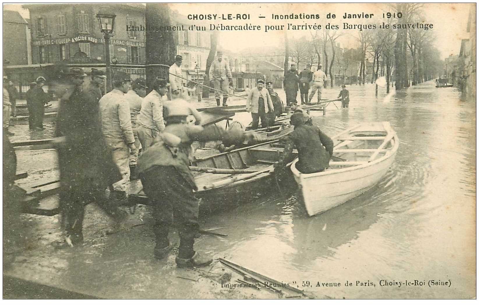 94 CHOISY LE ROI. Etablissement embarcadère pour Barques de sauvetage inondations de 1910