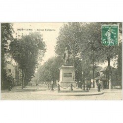 carte postale ancienne 94 CHOISY LE ROI. Avenue Gambetta 1909 bureau Octroi avec Agent de Police