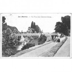 carte postale ancienne 94 CHENNEVIERES SUR MARNE. Le Pont 1907