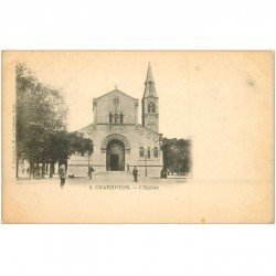 carte postale ancienne 94 CHARENTON LE PONT. L'Eglise vers 1900. Edition Pouydebat