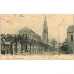 carte postale ancienne 94 CHARENTON LE PONT. L'Eglise 1904. timbre manquant verso