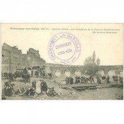 carte postale ancienne 94 CHAMPIGNY SUR MARNE. Les Ambulances de la Presse à Joinville le Pont après la Bataille