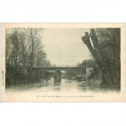 carte postale ancienne 94 CHAMPIGNY SUR MARNE. Le Pont vers 1900