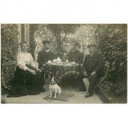 94 CHAMPIGNY SUR MARNE. L'heure du thé en Famille Rimey pour Moreau. Photo carte postale