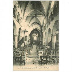 carte postale ancienne 94 CHAMPIGNY SUR MARNE. L'Eglise intérieur