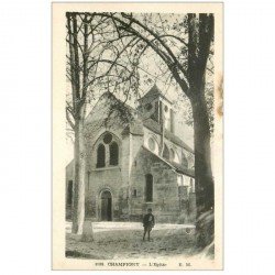 carte postale ancienne 94 CHAMPIGNY SUR MARNE. L'Eglise avec Garçonnet