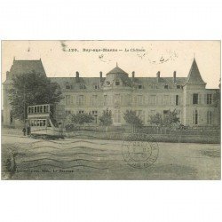 carte postale ancienne 94 BRY SUR MARNE. Tramway à Impérial devant le Château 1920