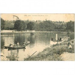 carte postale ancienne 94 BRY SUR MARNE. Le Canotage sur la Marne 1907