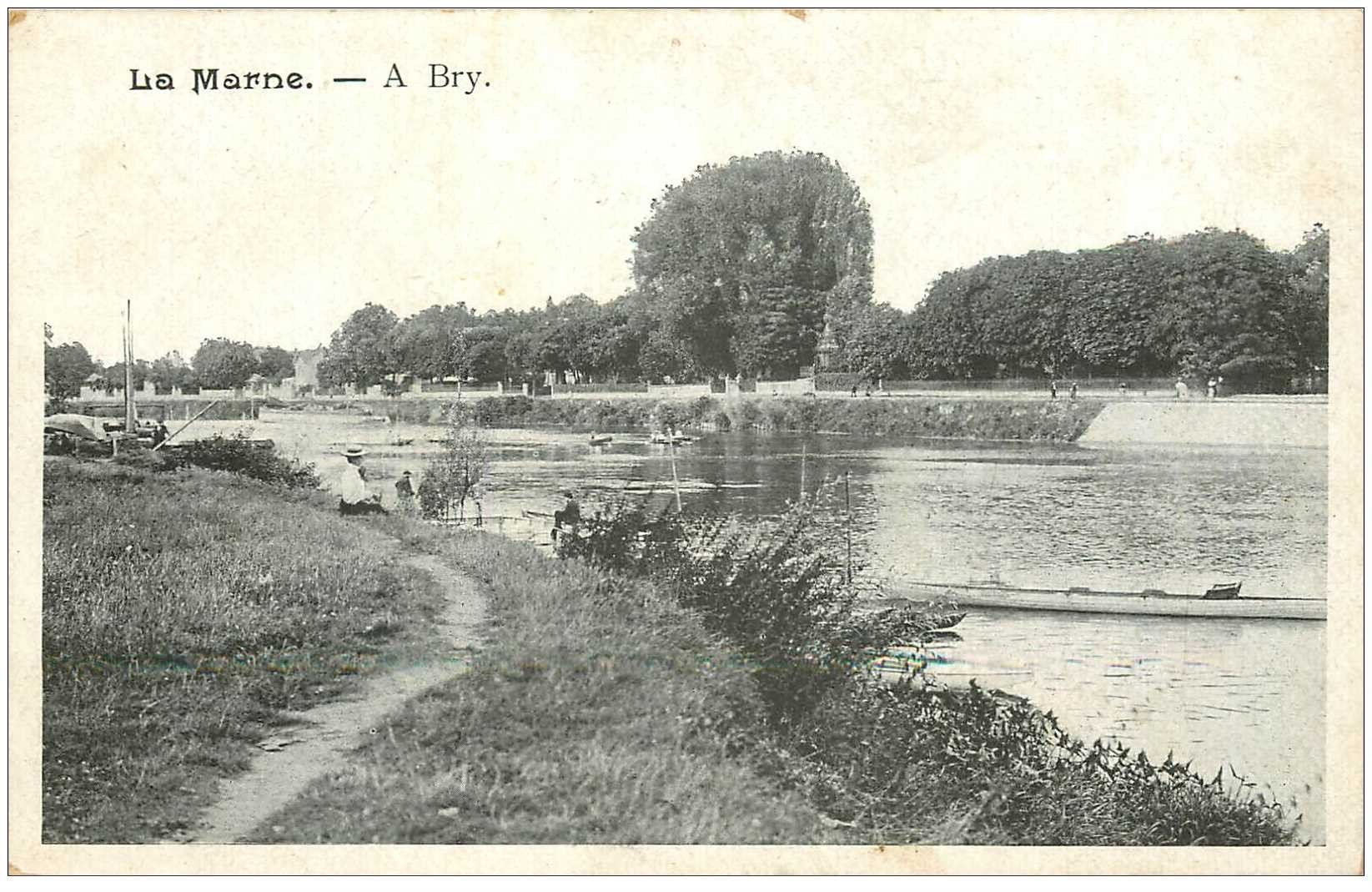 carte postale ancienne 94 BRY SUR MARNE. La Marne