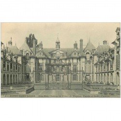 carte postale ancienne 94 BOISSY SAINT LEGER. Gros Bois Château du Prince de Wagram Grille honneur