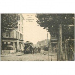 carte postale ancienne 94 ARCUEIL. Autobus Bus ancien sur Vieux Chemin de Villejuif