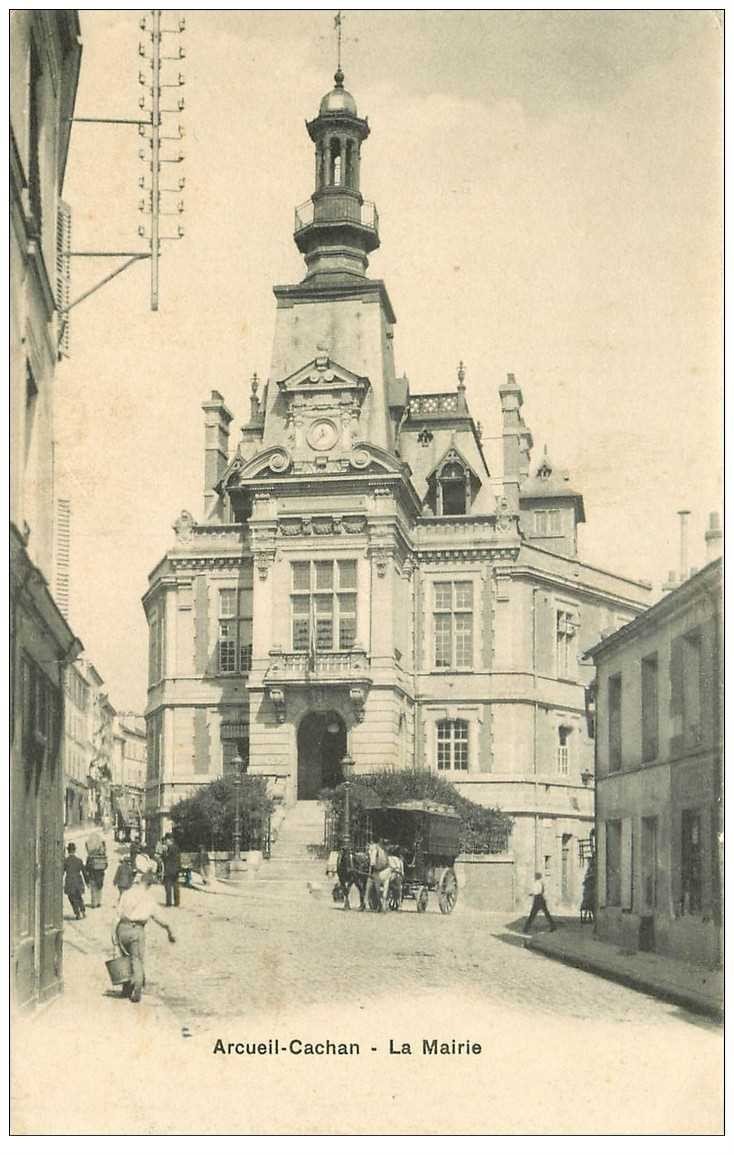 carte postale ancienne 94 ARCUEIL CACHAN. La Mairie 1932