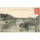carte postale ancienne 94 ALFORTVILLE. Le Pont du Chemin de Fer et Bateau Mouche avec Pianos à bord 1919