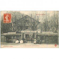 carte postale ancienne K. 92 FORET DE MEUDON. Auberge Le Rocher des Bruyères de Sèvres 1912