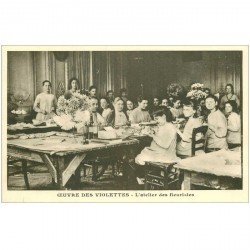 carte postale ancienne K. 92 COURBEVOIE. Oeuvre des Violettes. Atelier des Fleuristes 41 Rue de Colombes