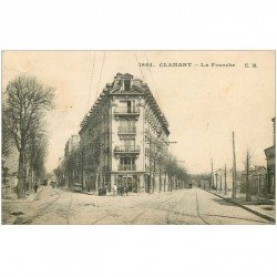 carte postale ancienne K. 92 CLAMART. La Fourche 1918 Rues de Paris et de Vanves