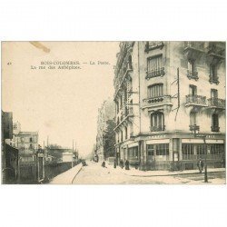 92 BOIS-COLOMBES. La Poste Rue des Aubépines 1919