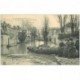 carte postale ancienne Inondation et Crue de 1910. BOULOGNE BILLANCOURT 92. Rue de Meudon
