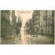 carte postale ancienne Inondation et Crue de 1910. ASNIERES 92. Grande Rue