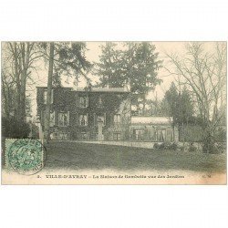 carte postale ancienne 92 VILLE D'AVRAY. Jardins Maison de Gambetta 1907