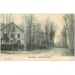 carte postale ancienne 92 VAUCRESSON. Avenue Saint Gilles 1908 animation
