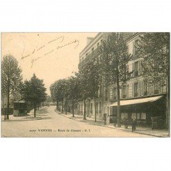 carte postale ancienne 92 VANVES. Café Restaurant Route de Clamart 1908