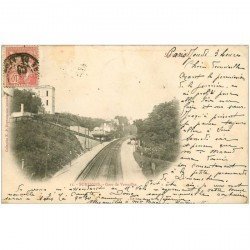 carte postale ancienne 92 SURESNES. Gare de Versailles 1903