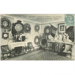 carte postale ancienne 92 SEVRES. Les Jardies Maison de Gambetta son Salon 1907