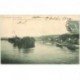 carte postale ancienne 92 SEVRES. Bateaux mouche à Bellevue, Bas Meudon et Ile Seguin 1904