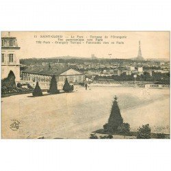 carte postale ancienne 92 SAINT CLOUD. Terrasse Orangerie au Parc 1934