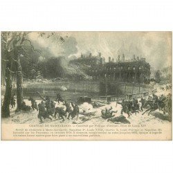 carte postale ancienne 92 SAINT CLOUD. Le Château en Feu 1915