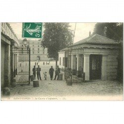 carte postale ancienne 92 SAINT CLOUD. Caserne d'Infanterie 1909 avec Militaires