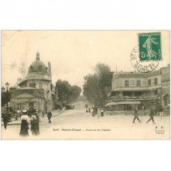 carte postale ancienne 92 SAINT CLOUD. Avenue du Palais Civette et Café Restaurant. Pli coin gauche