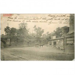 carte postale ancienne 92 RUEIL. Gare du Tramway 1904. Défaut bord et coins droit ...