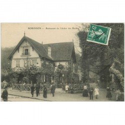 carte postale ancienne 92 ROBINSON. Restaurant de l'Arbre des Roches