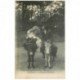 carte postale ancienne 92 ROBINSON. Le Paradis sous les cieux 1917 couple d'amoureux. Mule, âne, mulet, ânesse.