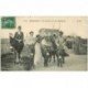 carte postale ancienne 92 ROBINSON. La Mariée et son Escorte 1910 devant le Restaurant. Mule, âne, mulet, ânesse.