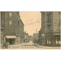 carte postale ancienne 92 PUTEAUX. Restaurant et Café Gambetta rue des Bas Rogers 1927