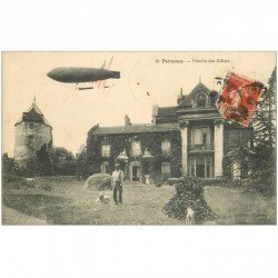 carte postale ancienne 92 PUTEAUX. Moulin des Gibets et Aéroplane