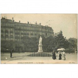 carte postale ancienne 92 NEUILLY SUR SEINE. Le Carrefour 1906